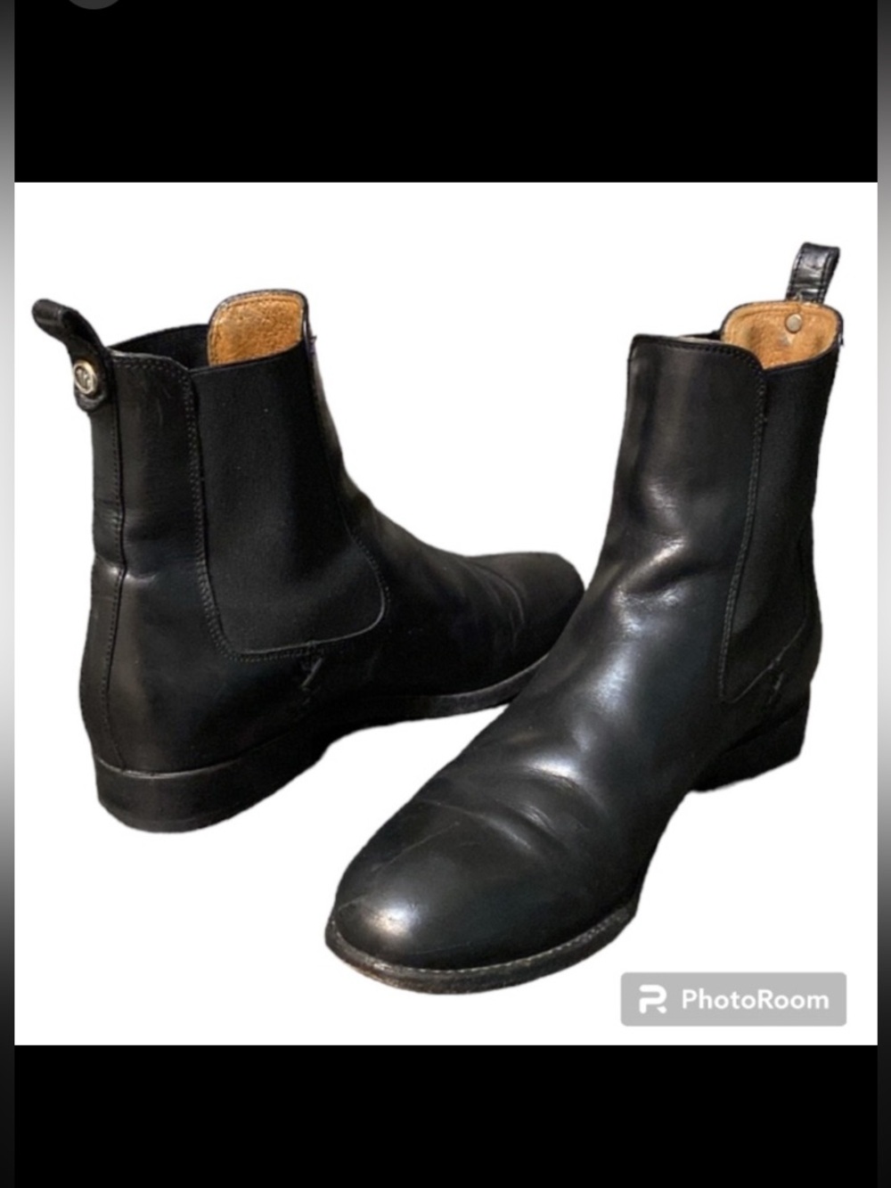 FRYE Black Leather Chelsea Made in Mexico  Boots Size 9